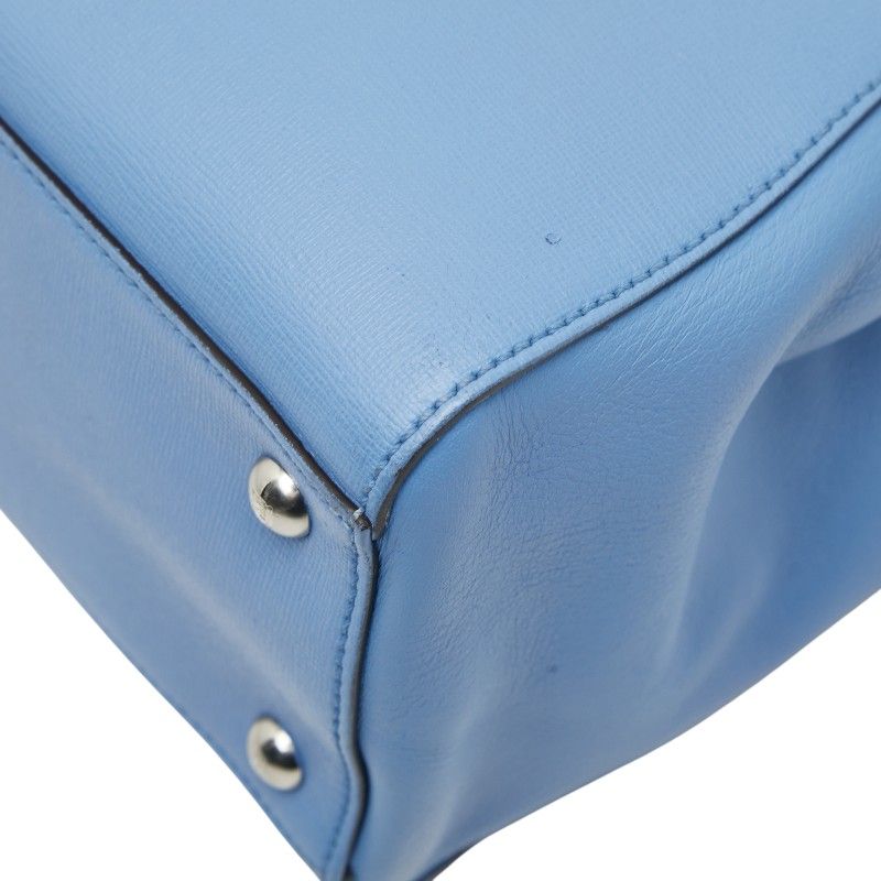 Fendi Petit Toujours Shoulder Bag 2-Way 8 Bh253 Light Blue Leather — view 4