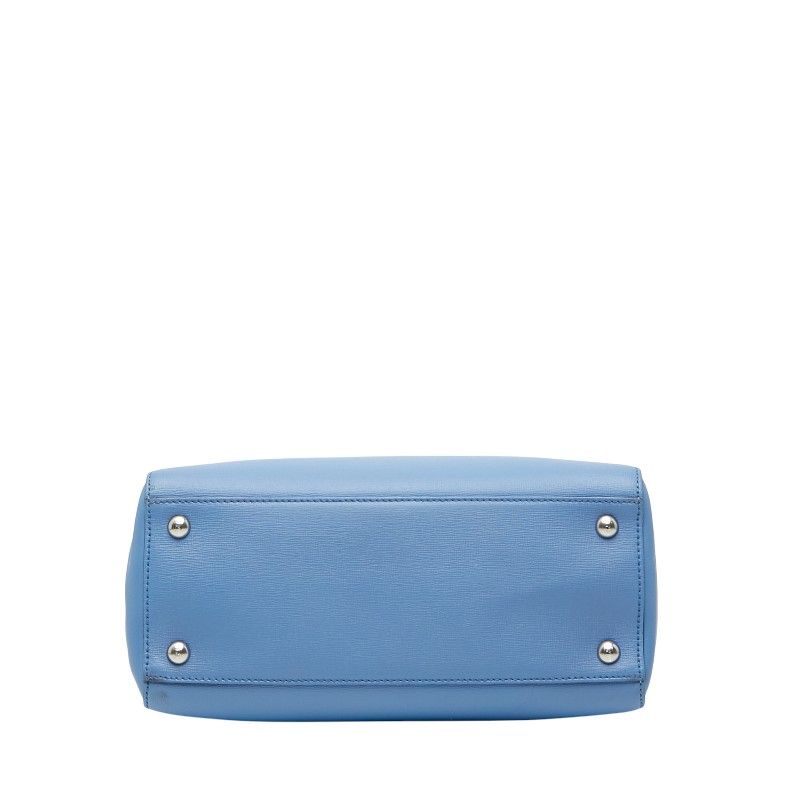 Fendi Petit Toujours Shoulder Bag 2-Way 8 Bh253 Light Blue Leather — view 3