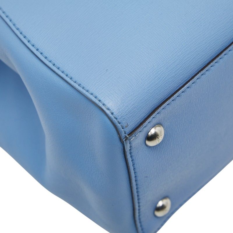 Fendi Petit Toujours Shoulder Bag 2-Way 8 Bh253 Light Blue Leather — view 5