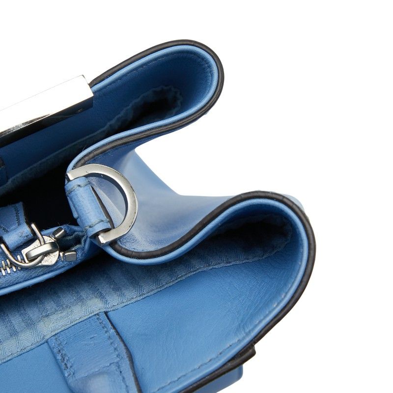 Fendi Petit Toujours Shoulder Bag 2-Way 8 Bh253 Light Blue Leather — view 8