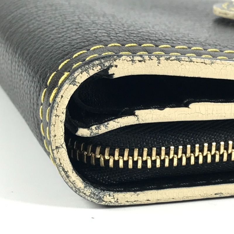 Louis Vuitton Bifold Wallet Compact Zip Suhali Leather Noir Black — view 6
