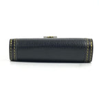 Louis Vuitton Bifold Wallet Compact Zip Suhali Leather Noir Black — view 5