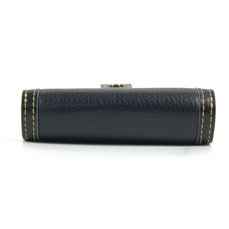 Louis Vuitton Bifold Wallet Compact Zip Suhali Leather Noir Black — view 5