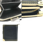 Louis Vuitton Bifold Wallet Compact Zip Suhali Leather Noir Black — view 9