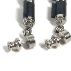 Hermes Earrings Charniere PM Swift Black — view 8