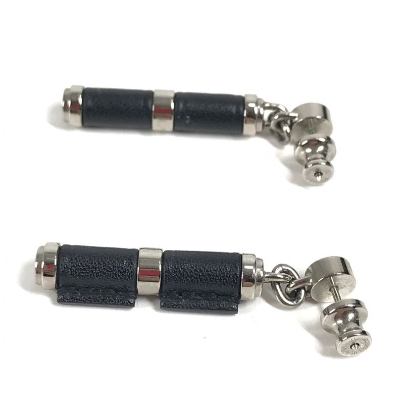 Hermes Earrings Charniere PM Swift Black — view 5