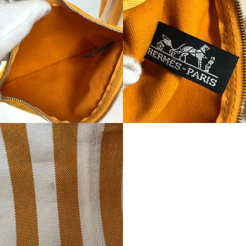 Hermes Cannes PM Canvas Yellow — view 9