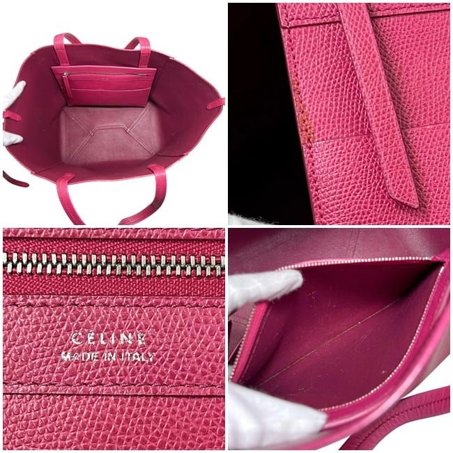 Celine Tote Cabas Phantom Small Pink Large Leather — view 3