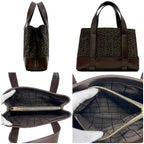 Celine Handbag Brown C Macadam Canvas Leather — view 2