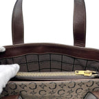 Celine Handbag Brown C Macadam Canvas Leather — view 6