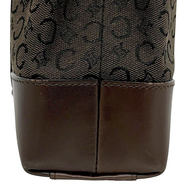 Celine Handbag Brown C Macadam Canvas Leather — view 9