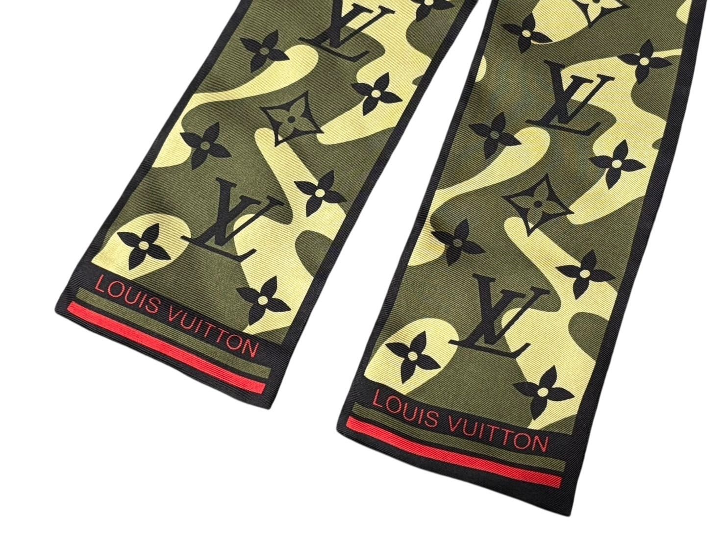 Louis Vuitton Takashi Murakami Bandeau Monogram Moflage Scarf Twilly Silk — view 5