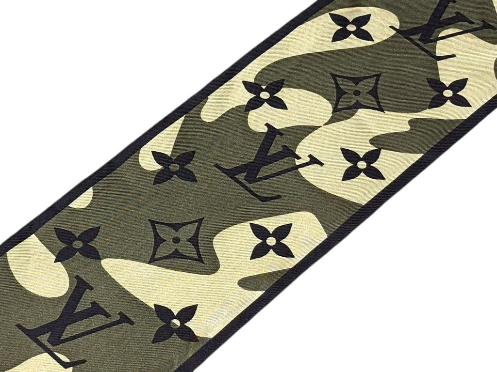 Louis Vuitton Takashi Murakami Bandeau Monogram Moflage Scarf Twilly Silk — view 4