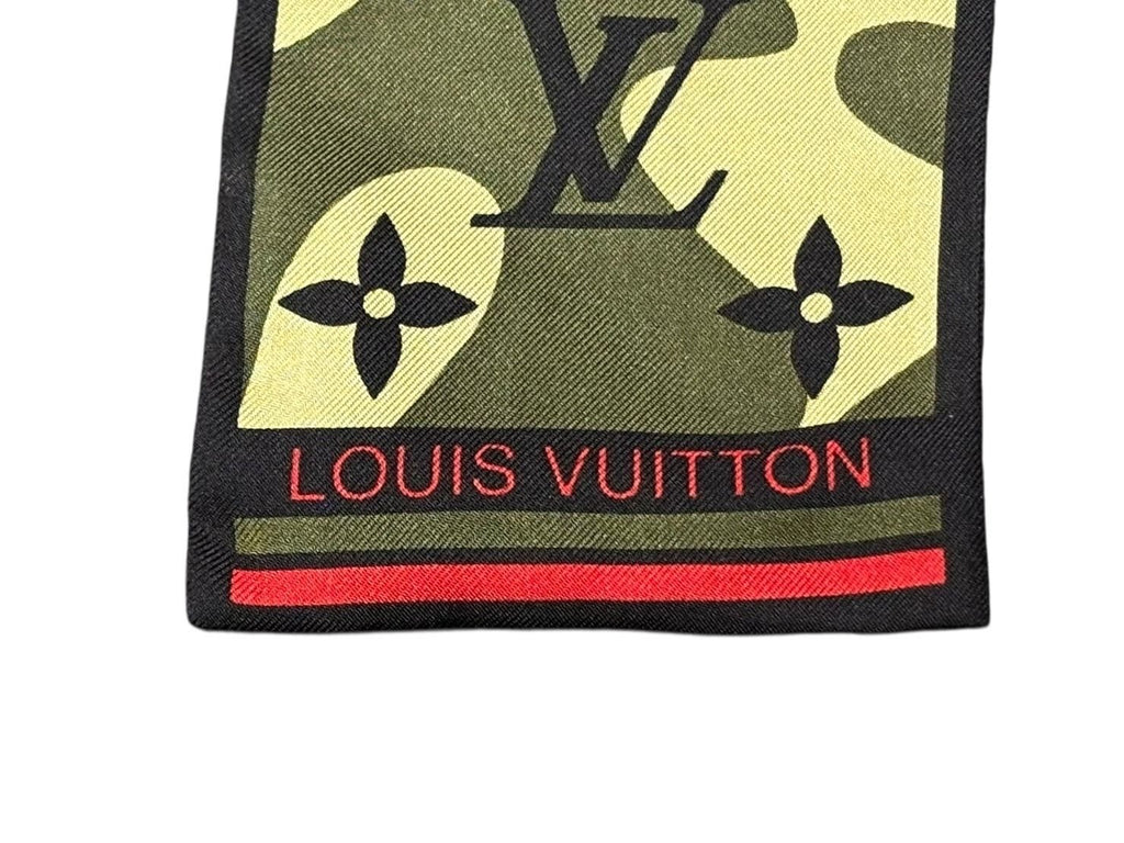 Louis Vuitton Takashi Murakami Bandeau Monogram Moflage Scarf Twilly Silk — view 6