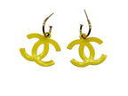 Chanel CC Logo Swing Earrings 03 Yellow Gold — view 2