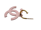 Chanel CC Logo Swing Hook Earrings 03 Pink Gold — view 5