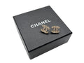 Chanel CC Logo Rhinestone Earrings 02 Gold