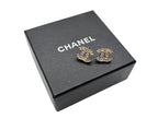 Chanel CC Logo Rhinestone Earrings 02 Gold