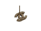 Chanel CC Logo Rhinestone Earrings 02 Gold — view 7