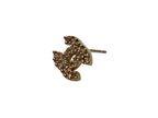 Chanel CC Logo Rhinestone Earrings 02 Gold — view 4