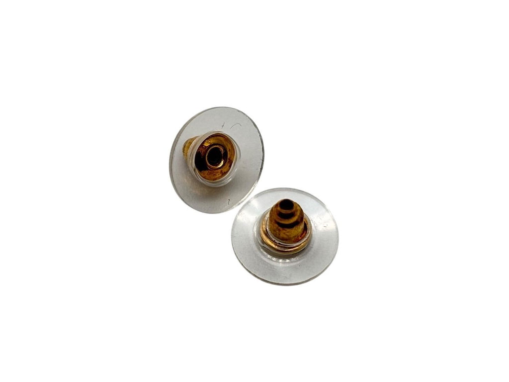 Chanel CC Logo Rhinestone Earrings 02 Gold — view 8
