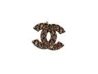 Chanel CC Logo Rhinestone Earrings 02 Gold — view 3