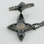 Louis Vuitton Pendant Flower Locket Le4212 Necklace Resin Cracked — view 6