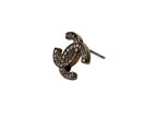 Chanel CC Logo Silver Rhinestone Earrings — view 3