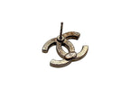 Chanel CC Logo Silver Rhinestone Earrings — view 6