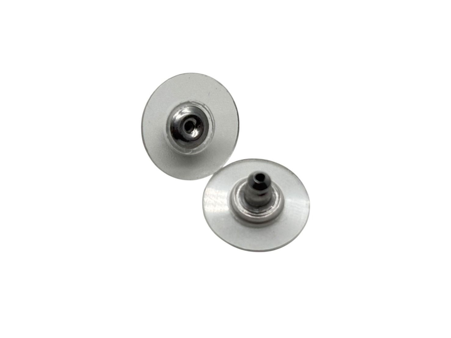 Chanel CC Logo Silver Rhinestone Earrings — view 7