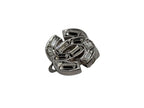 Chanel CC Logo Rhinestone Silver Earrings 01 — view 5
