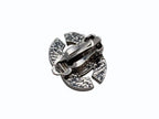 Chanel CC Logo Rhinestone Silver Earrings 01 — view 3