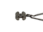 Chanel Rhinestone CC Logo Necklace 09 Silver — view 5