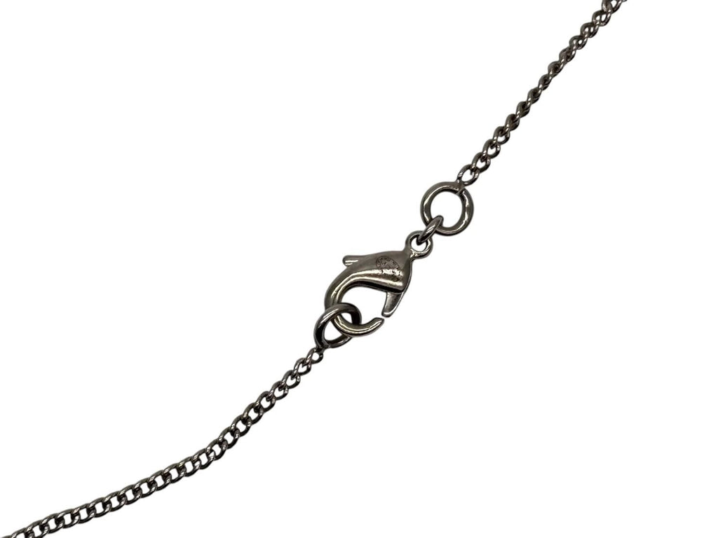 Chanel Rhinestone CC Logo Necklace 09 Silver — view 7