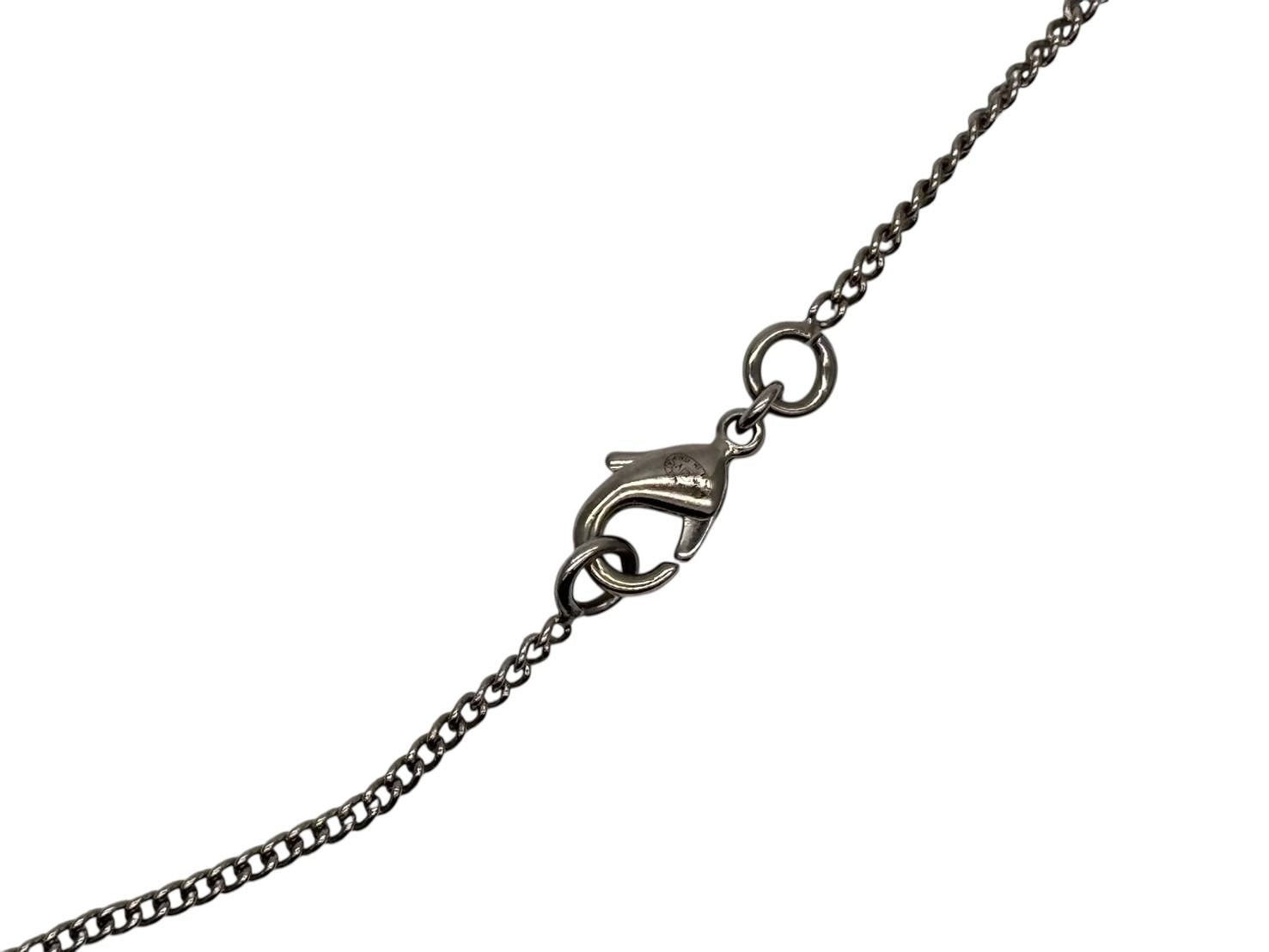 Chanel Rhinestone CC Logo Necklace 09 Silver — view 7