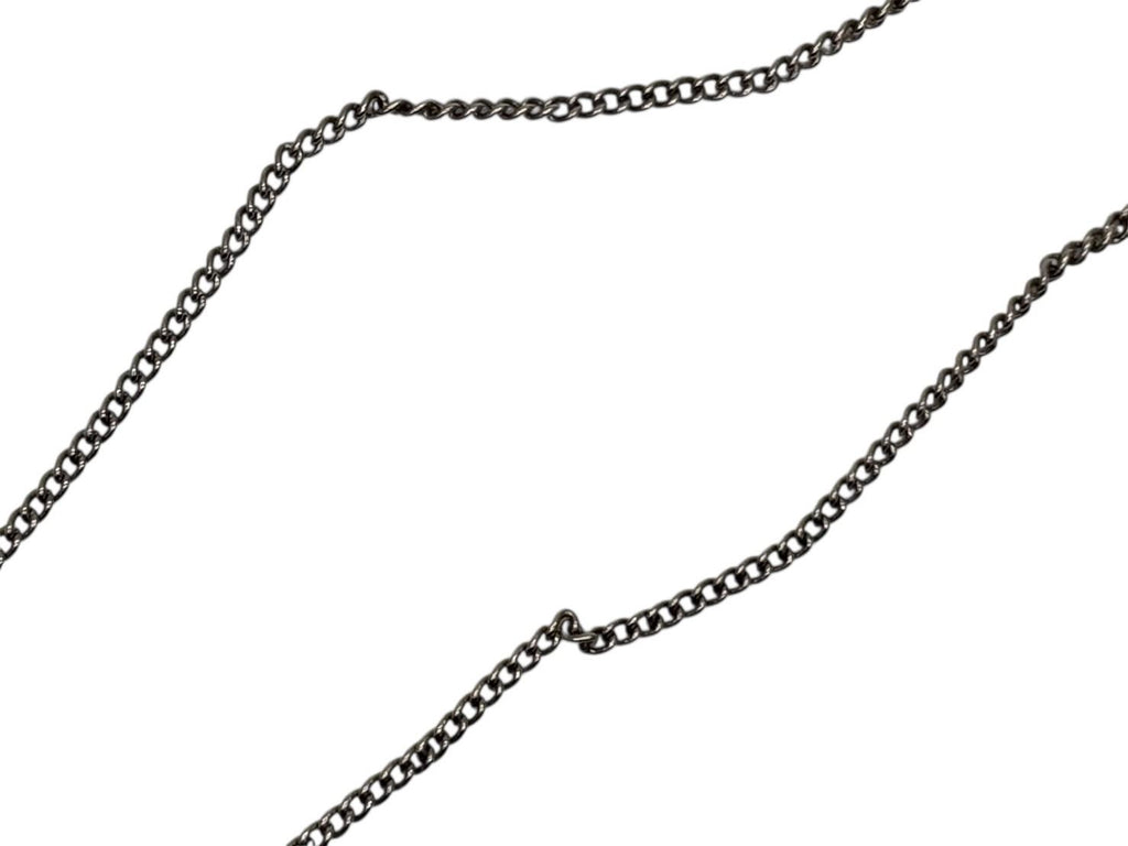 Chanel Rhinestone CC Logo Necklace 09 Silver — view 6