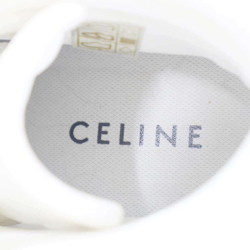 Celine High Cut Lace Up Block Sneakers Rm1212 White 36 — view 5