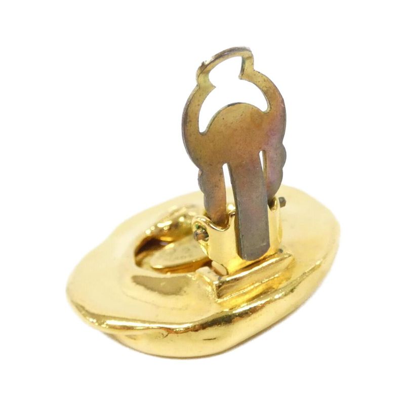 Chanel Signature Gold Tone Twist Earrings — view 5
