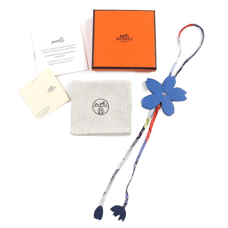 Hermes Petit H Ash Cherry Taurillon Clemence Chevre Misol Blue — view 2