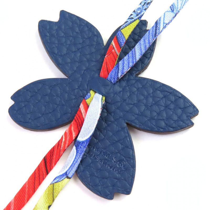 Hermes Petit H Ash Cherry Taurillon Clemence Chevre Misol Blue — view 6