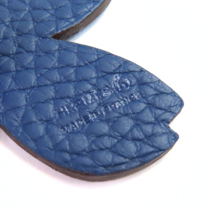 Hermes Petit H Ash Cherry Taurillon Clemence Chevre Misol Blue — view 9