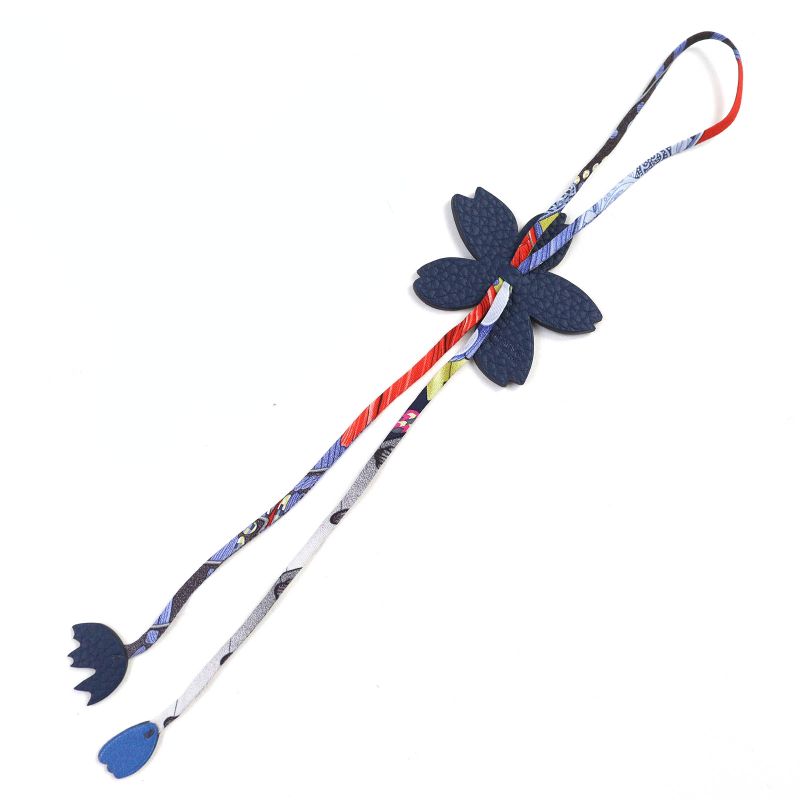 Hermes Petit H Ash Cherry Taurillon Clemence Chevre Misol Blue — view 3