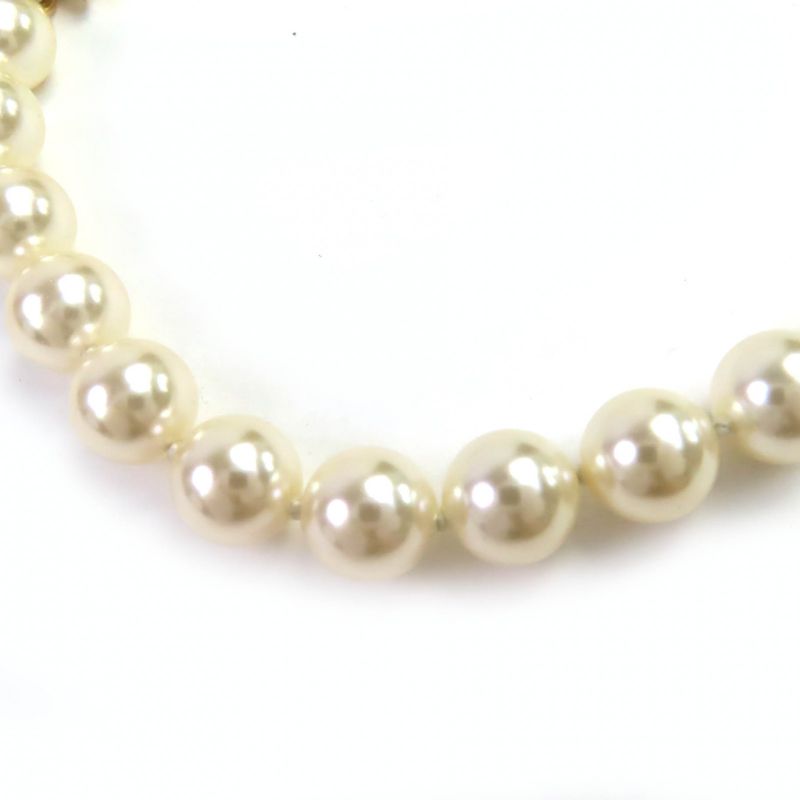 Chanel C24 C Coco Mark Star Lame Pearl Choker Necklace Accessory Gold White — view 5