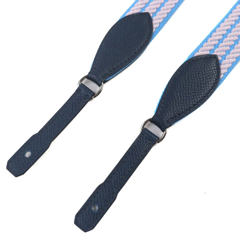 Hermes Caval Togo 25 mm Canvas Leather Silver Hardware Shoulder Strap — view 3