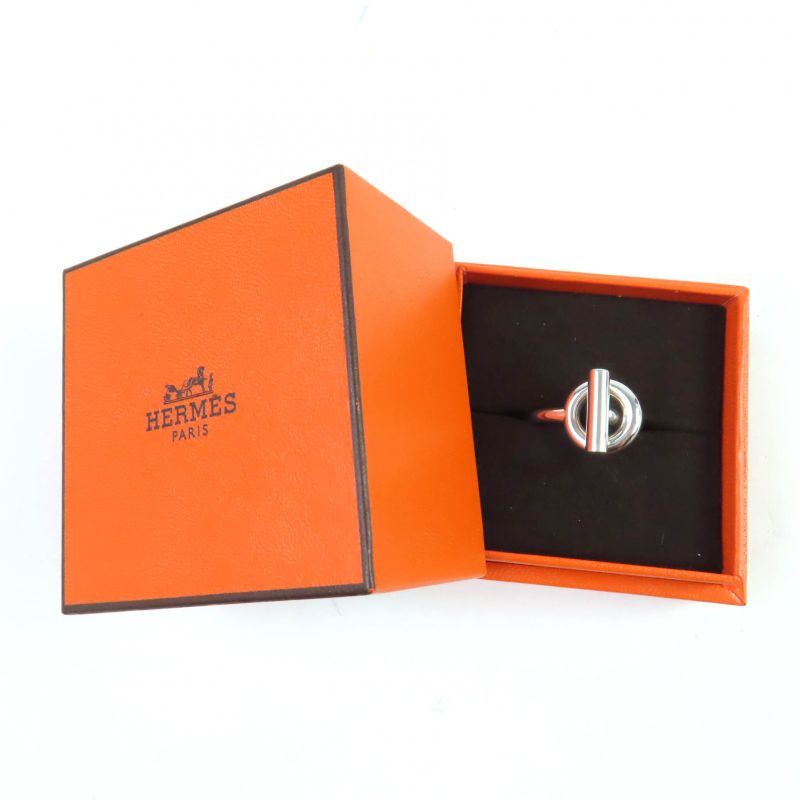 Hermes Echape MM Ring AG 925 Silver 50 Size 10 Box — view 3