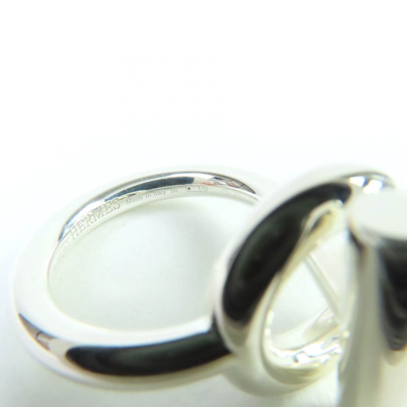 Hermes Echape MM Ring AG 925 Silver 50 Size 10 Box — view 8