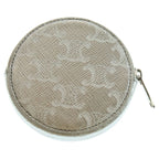 Celine Triomphe Coin Case Wallet Silver — view 2