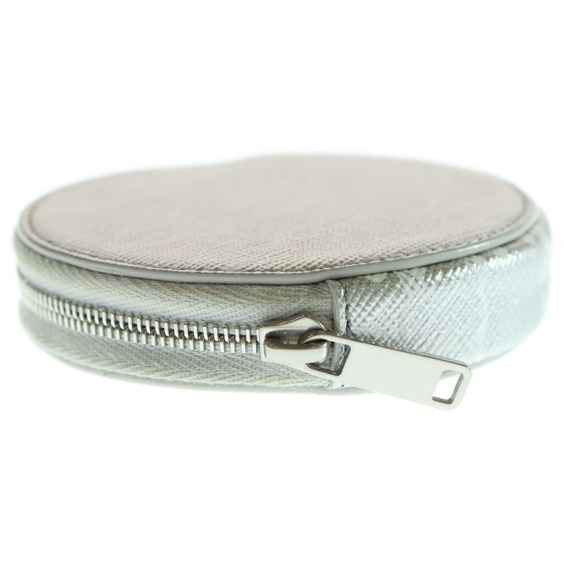 Celine Triomphe Coin Case Wallet Silver — view 4