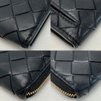 Bottega Veneta Intrecciato Long Wallet Black with Cloth Bag — view 7