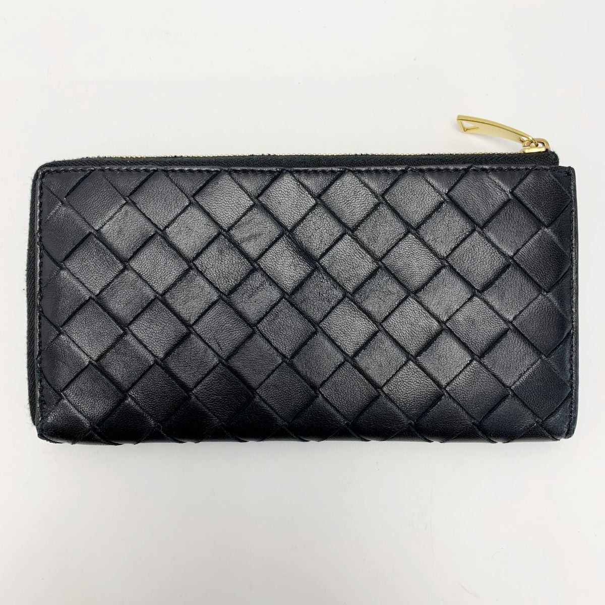 Bottega Veneta Intrecciato Long Wallet Black with Cloth Bag — view 3